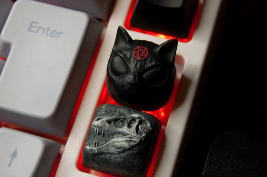 Lucipurr 'Dark Lord' Cat Artisan Keycap